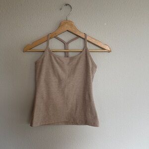 EUC Beyond Yoga Spacedye Slim Racerback Cropped Tank - Sand Swept Heather